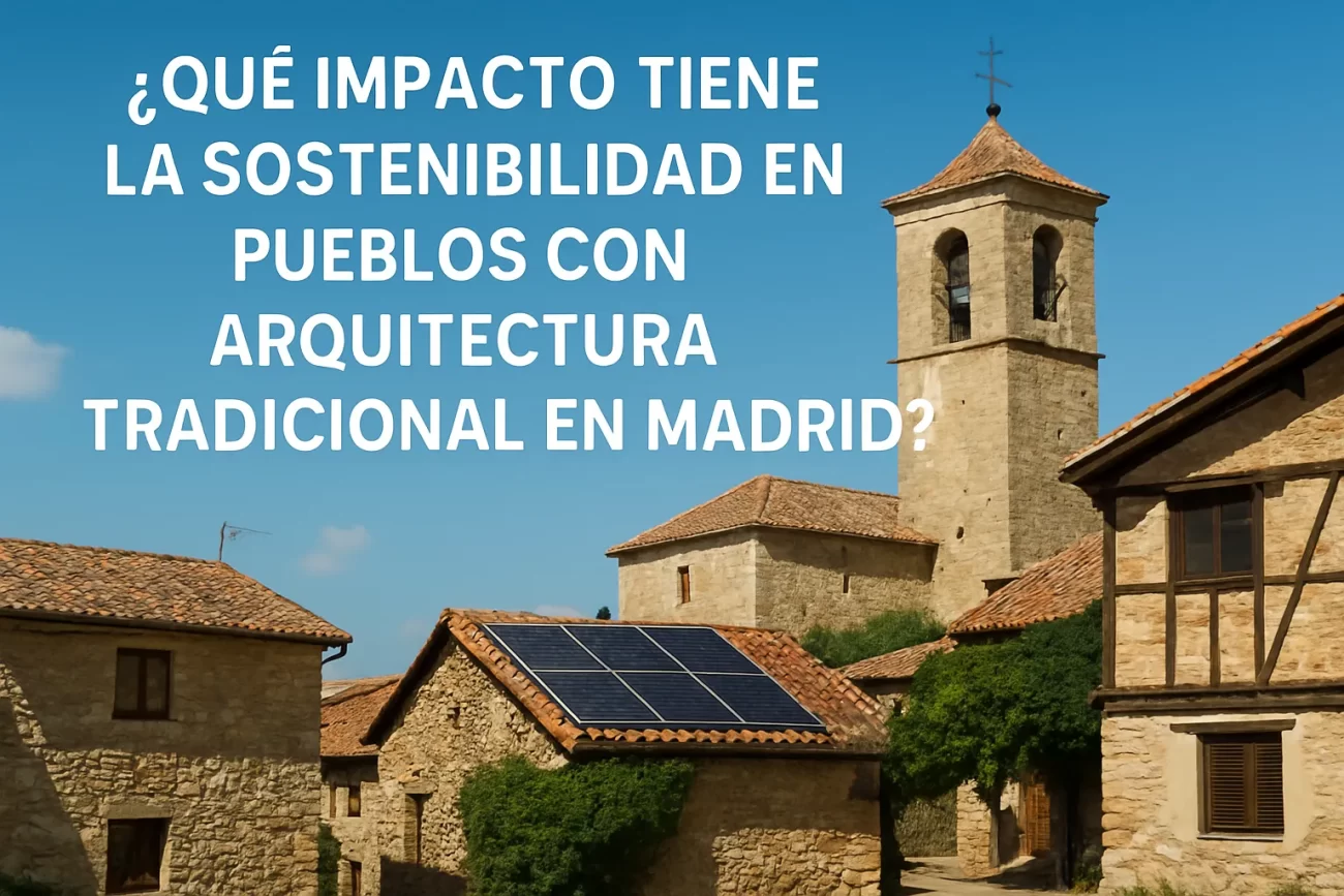 qué impacto tiene la sostenibilidad en Pueblos con arquitectura tradicional en Madrid