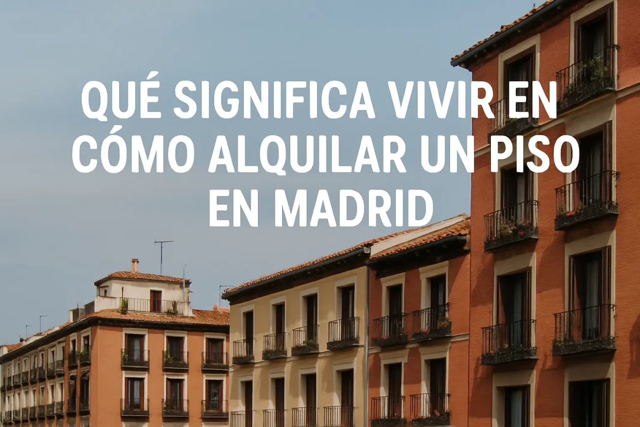 qué significa vivir en Cómo alquilar un piso en Madrid