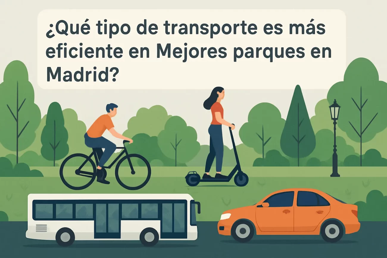 qué tipo de transporte es más eficiente en Mejores parques en Madrid