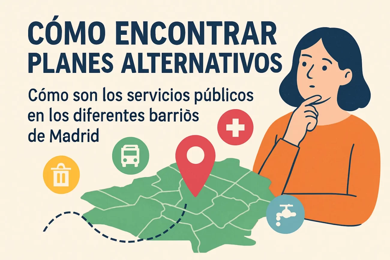 cómo encontrar planes alternativos en Cómo son los servicios públicos en los diferentes barrios de Madrid