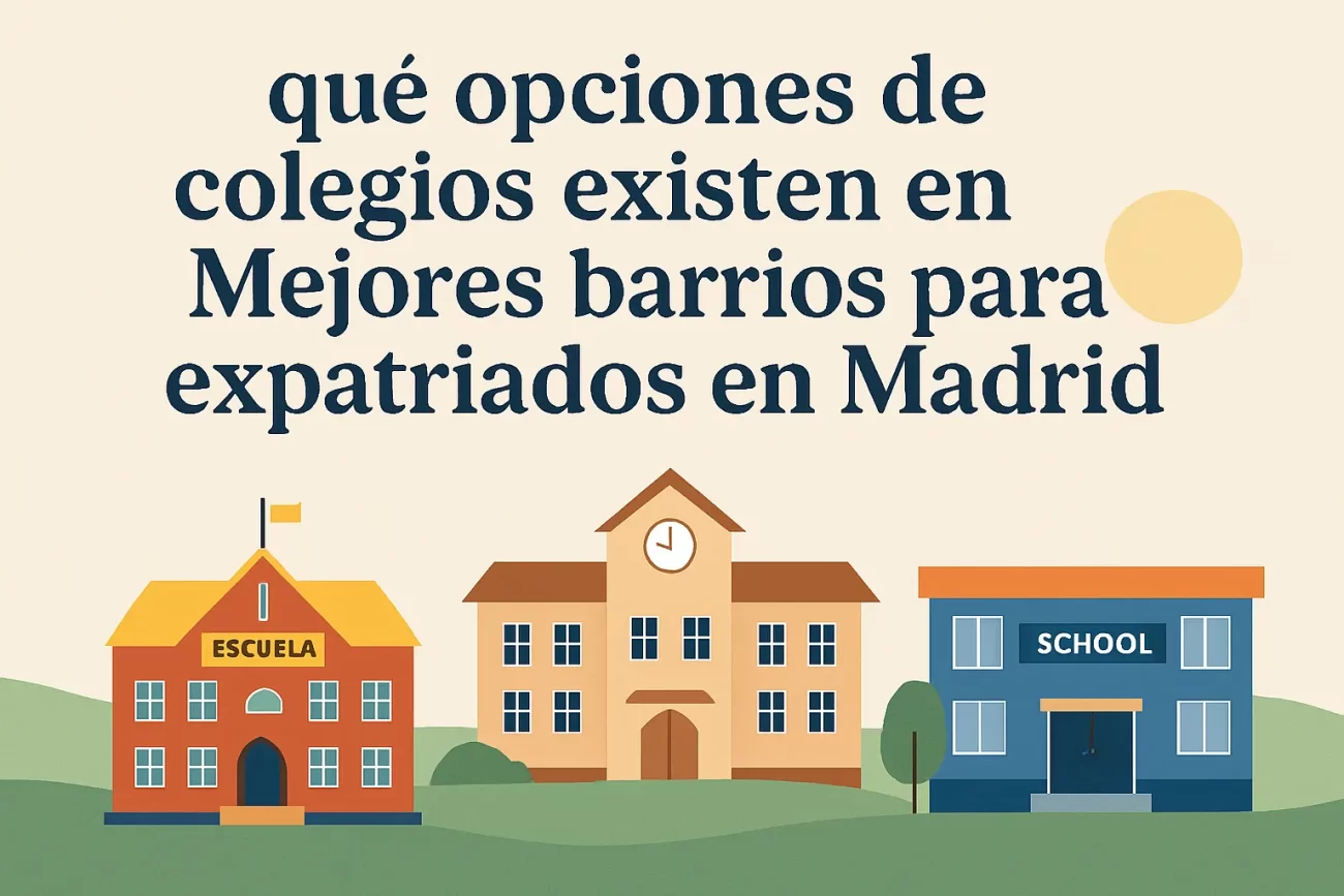qué opciones de colegios existen en Mejores barrios para expatriados en Madrid