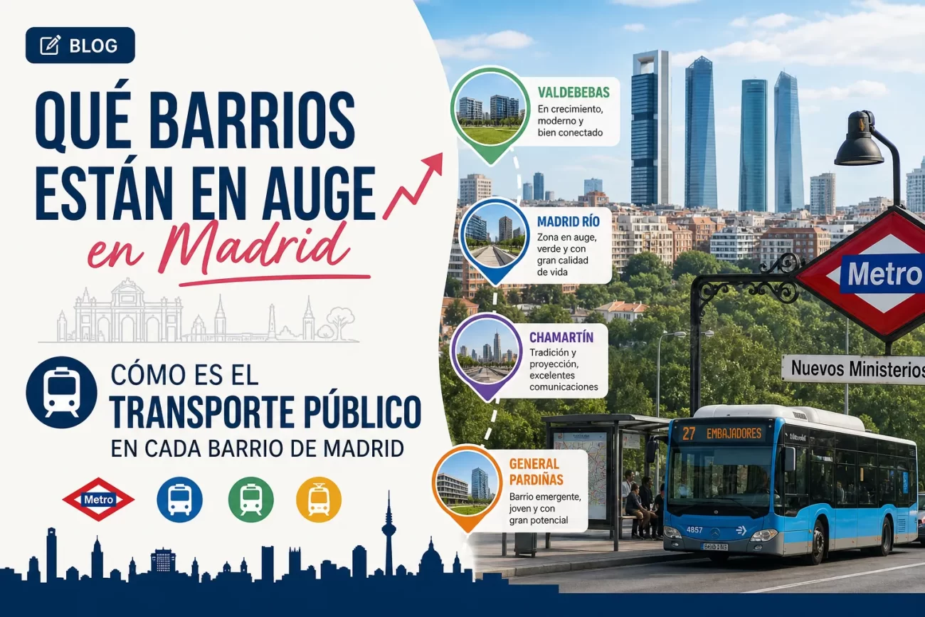 qué barrios están en auge en Madrid Cómo es el transporte público en cada barrio de Madrid