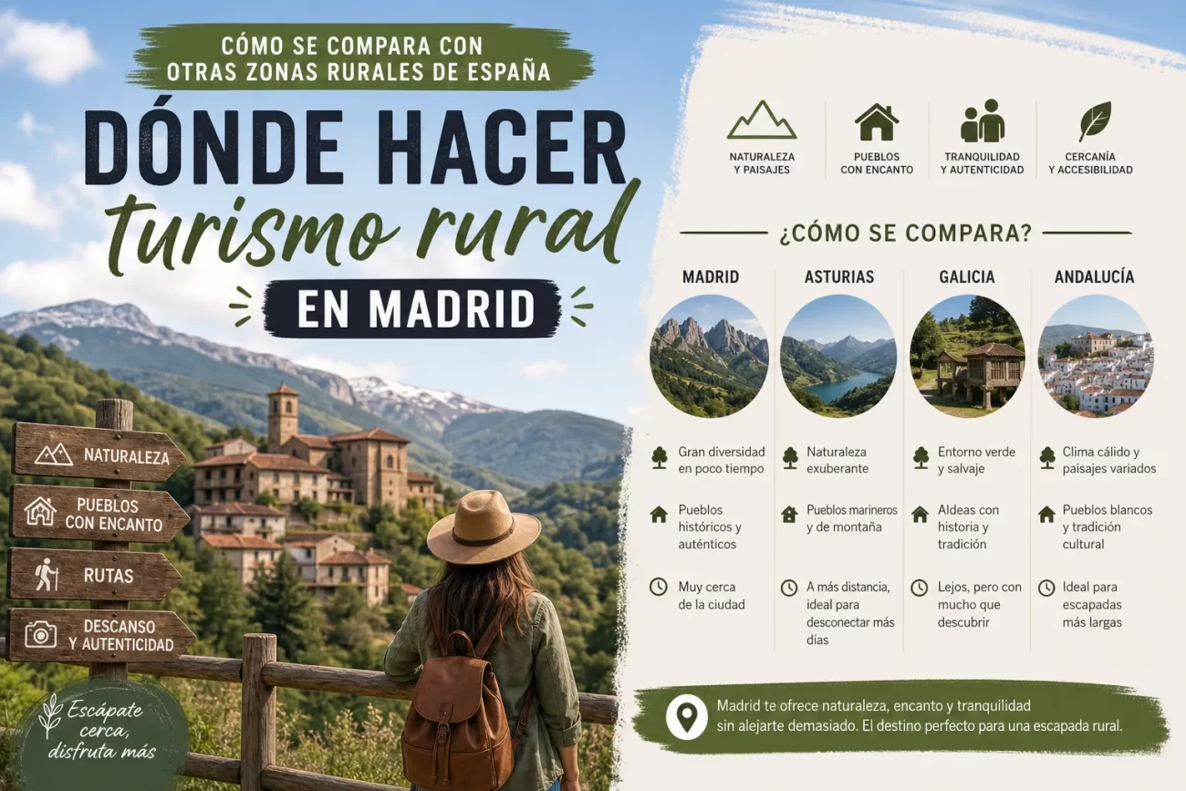 cómo se compara con otras zonas rurales de España Dónde hacer turismo rural en Madrid